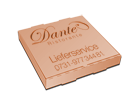 Pizzakarton Öko braun 30x30x3,5cm Logo 1c