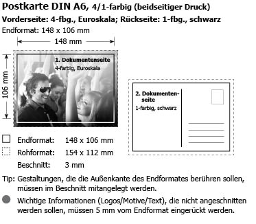 Postkarten DIN A6 im Digitaldruck